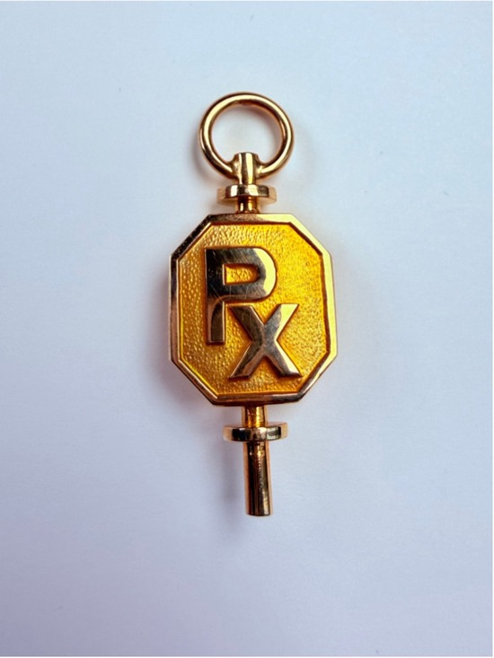 Unbranded Jewelry - 10K Solid Yellow Gold RX Rho Chi Pharmacy Honor Society VTG Pin Brooch